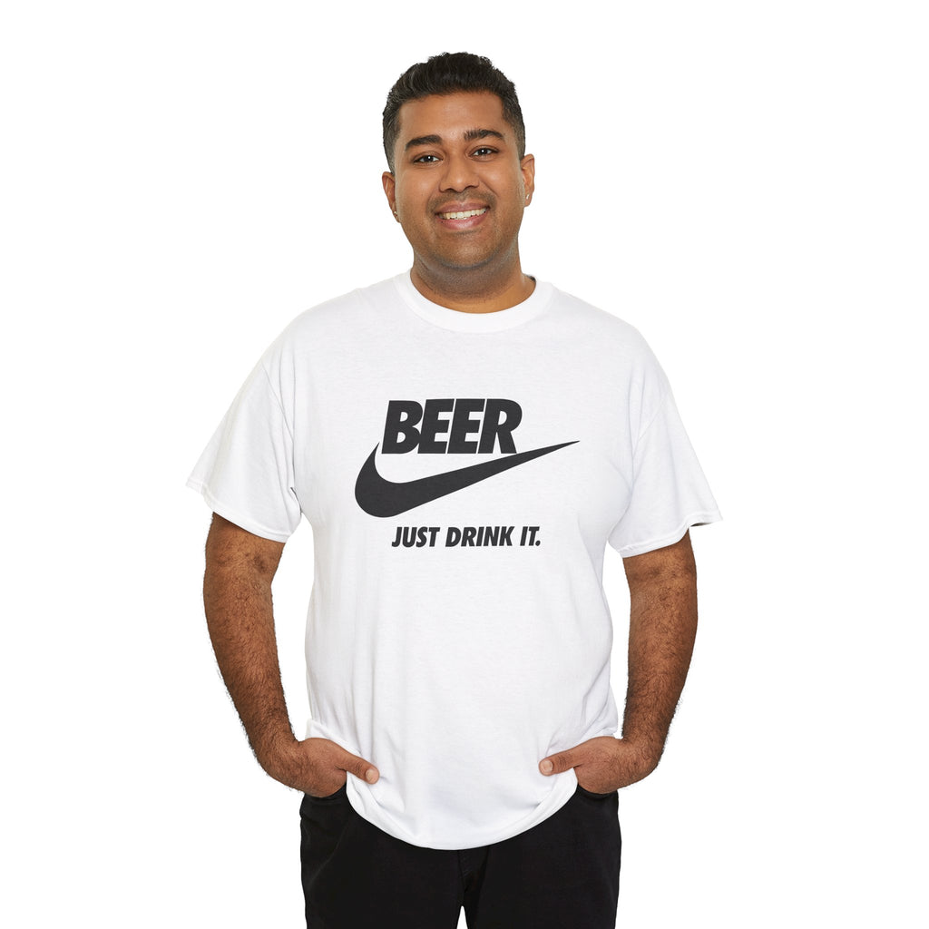 Nike Parody Logo "Beer Just Drink It" T-Shirt