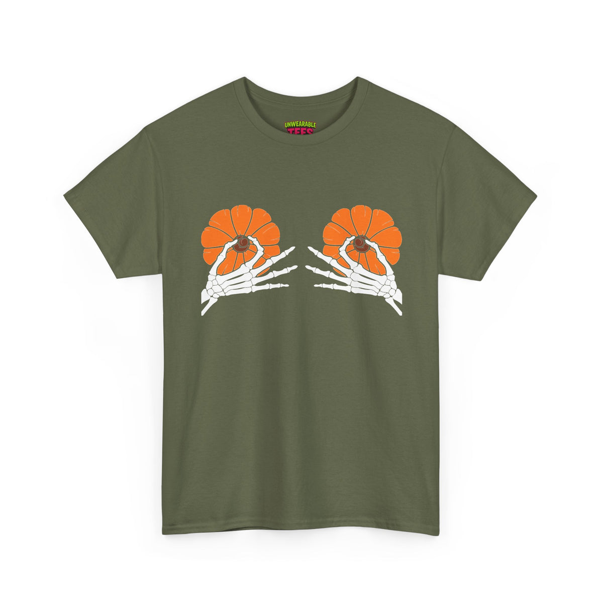 Pumpkin Boobs Inappropriate Halloween T-Shirt