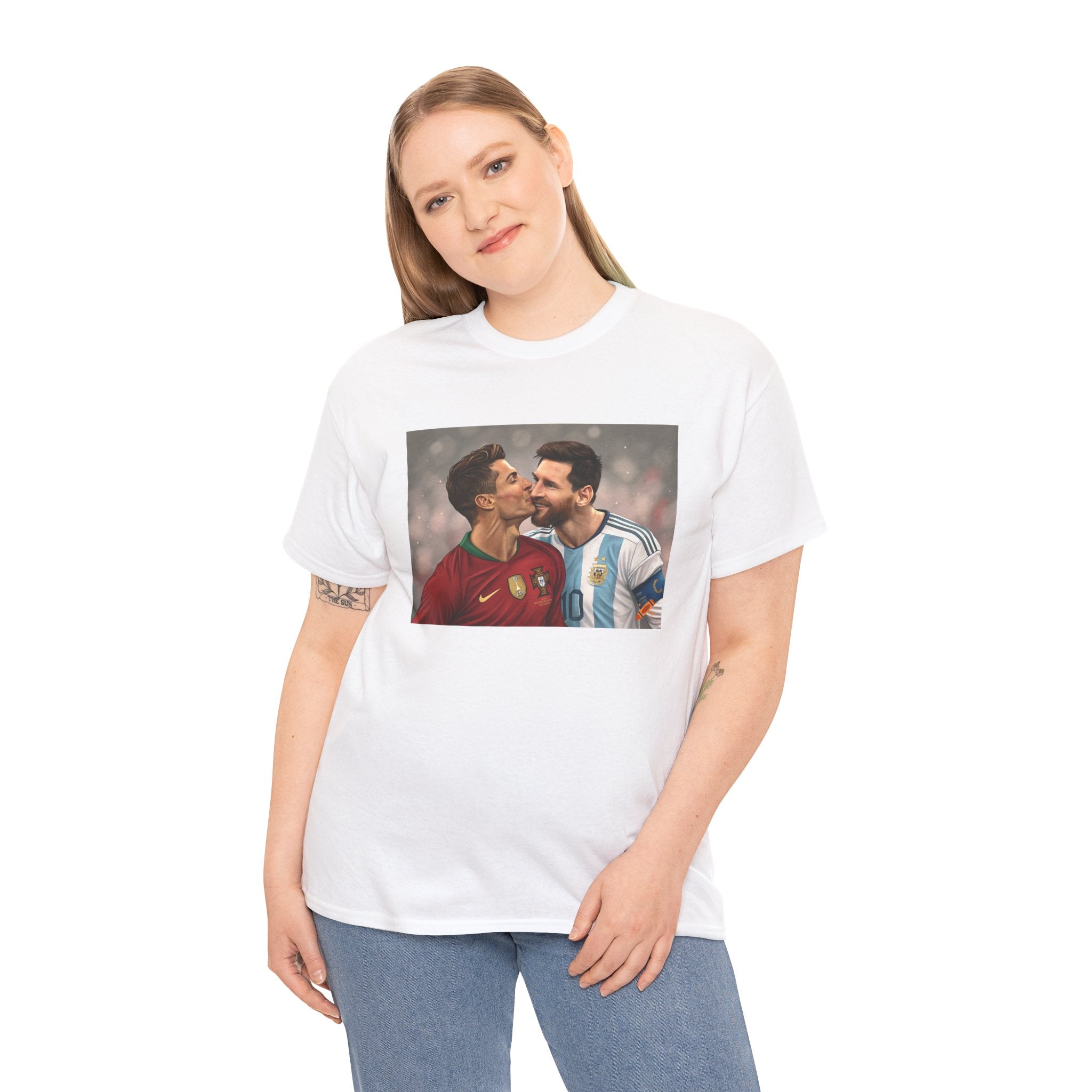 Cristiano Ronaldo and Lionel Messi Kissing T-Shirt