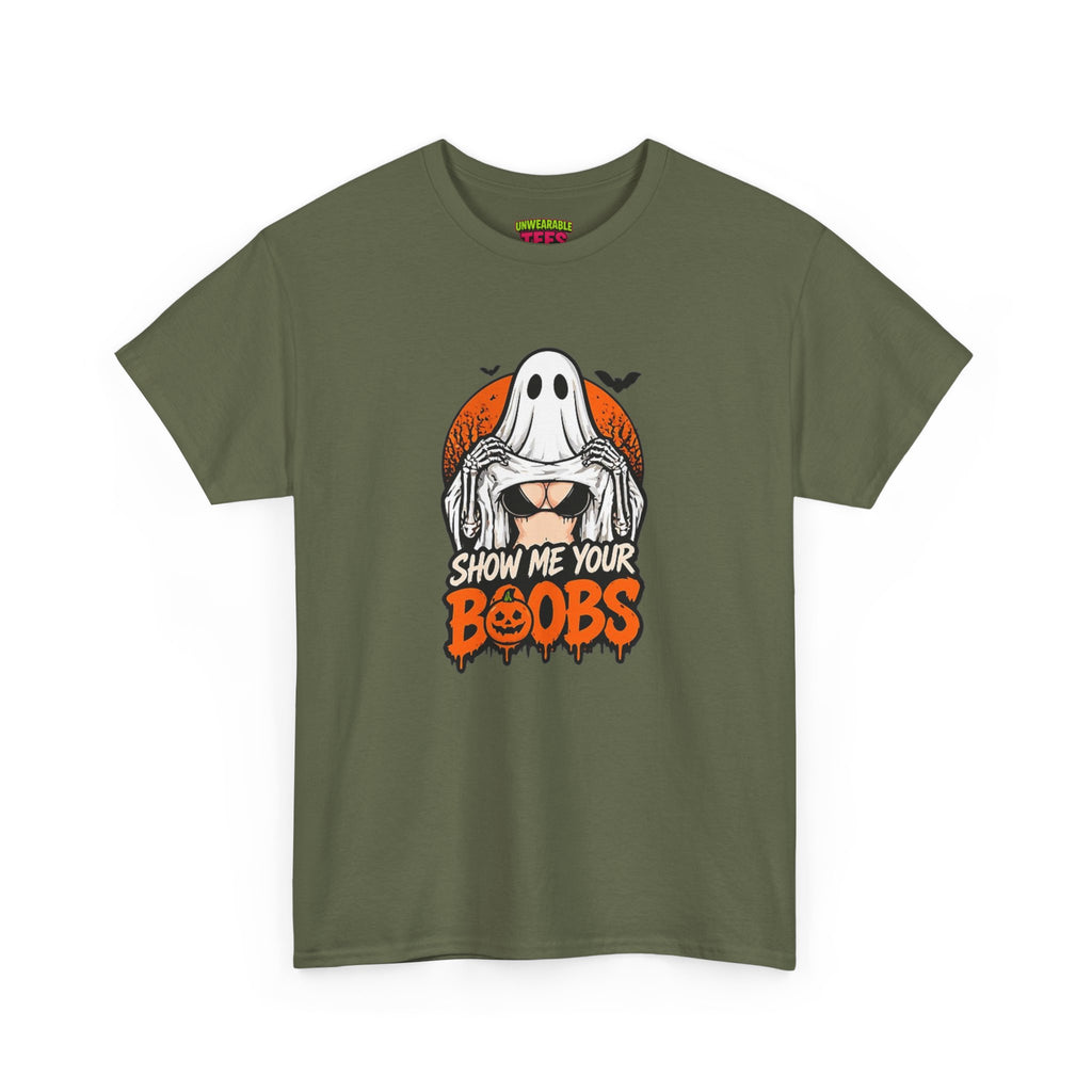 Show Me Your Boobs Inappropriate Halloween T-Shirt