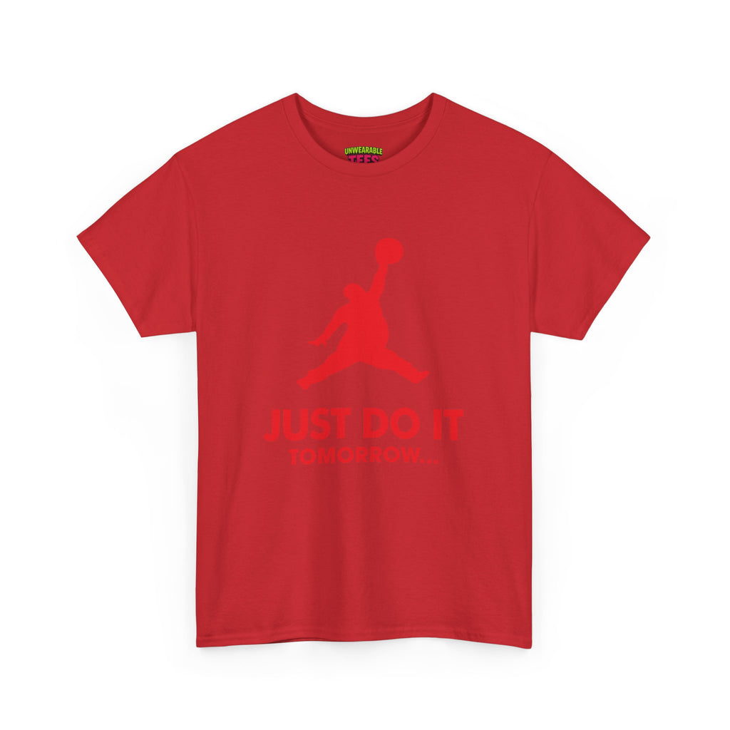 Nike Air Jordan Parody Logo "Just Do It Tomorrow" T-Shirt