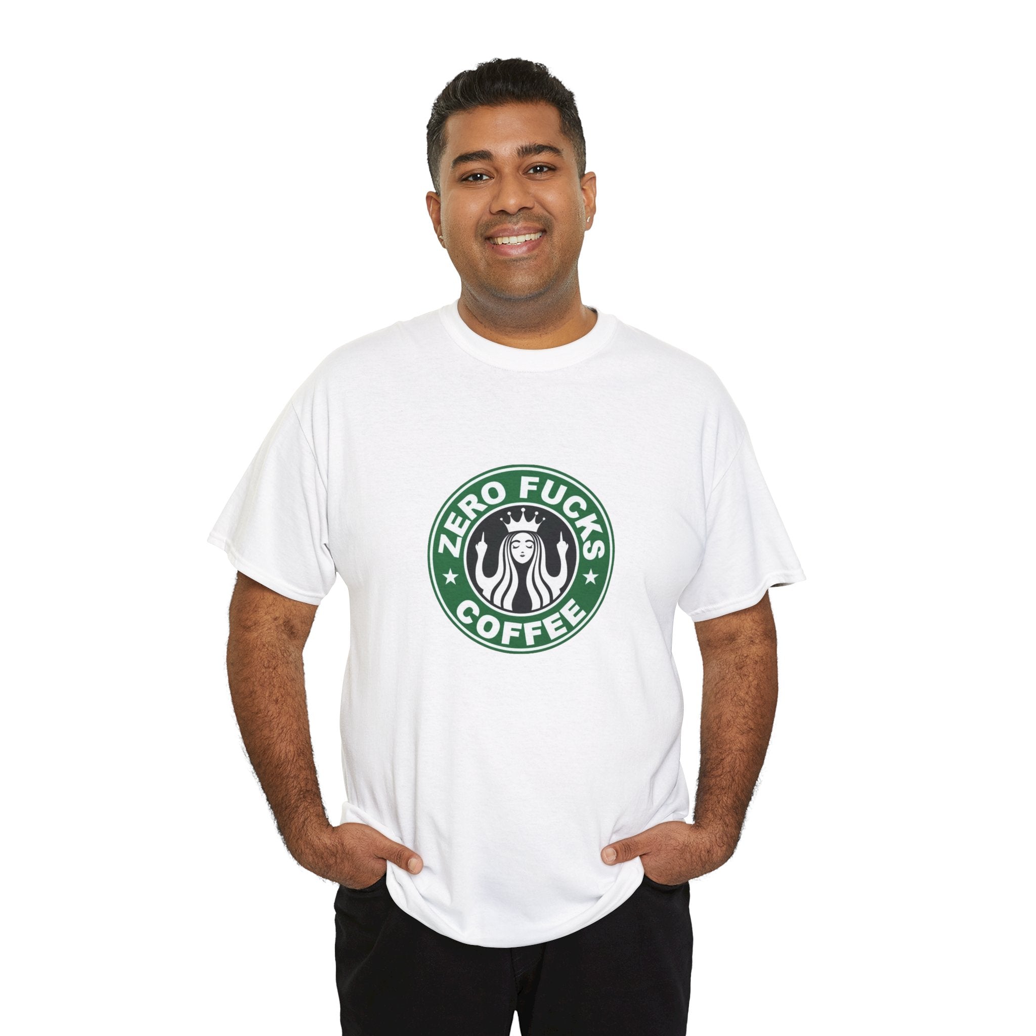 Starbucks Coffee Parody Logo "Zero F**ks Coffee" T-Shirt