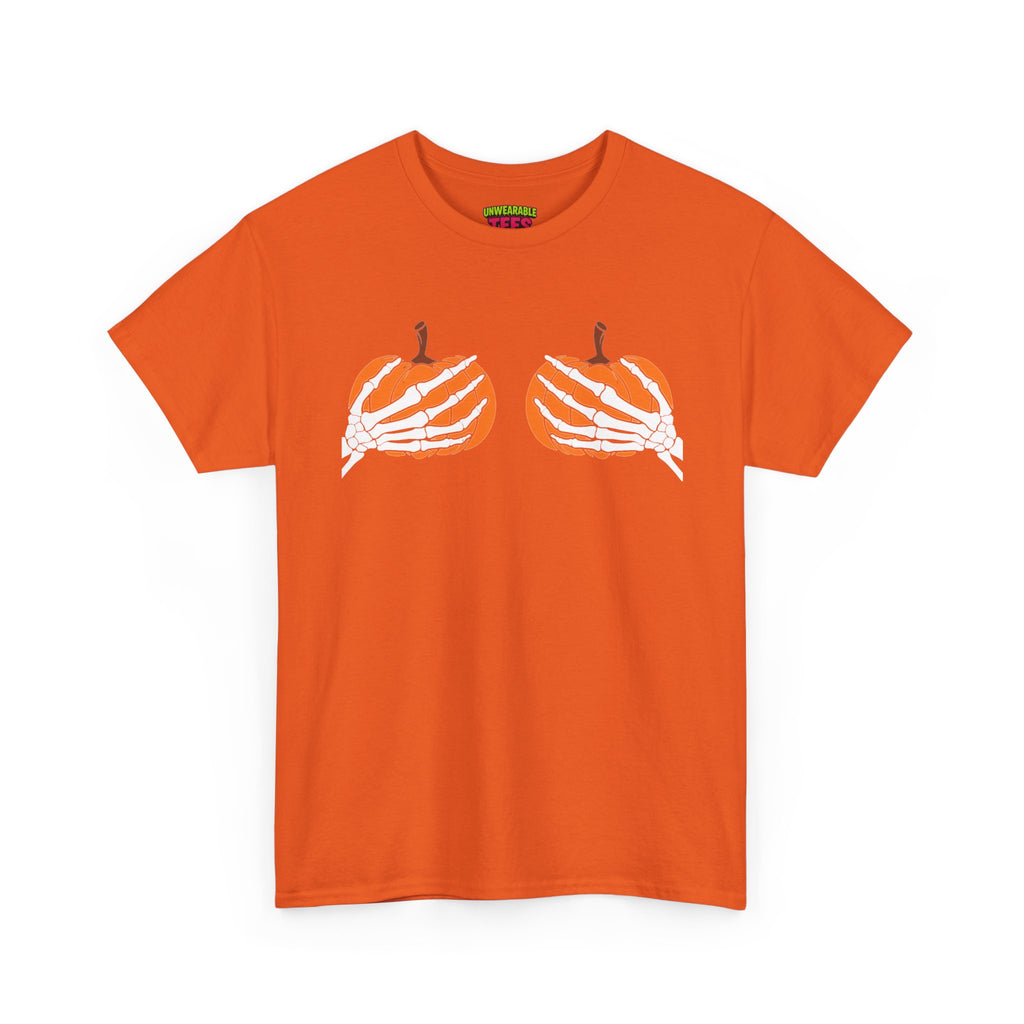 Boobs Pumpkins Inappropriate Halloween T-Shirt