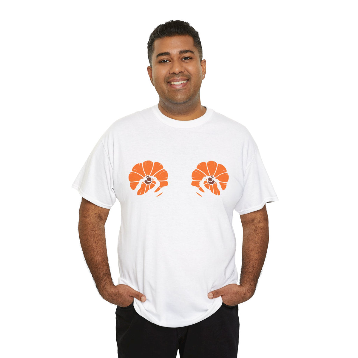 Pumpkin Boobs Inappropriate Halloween T-Shirt