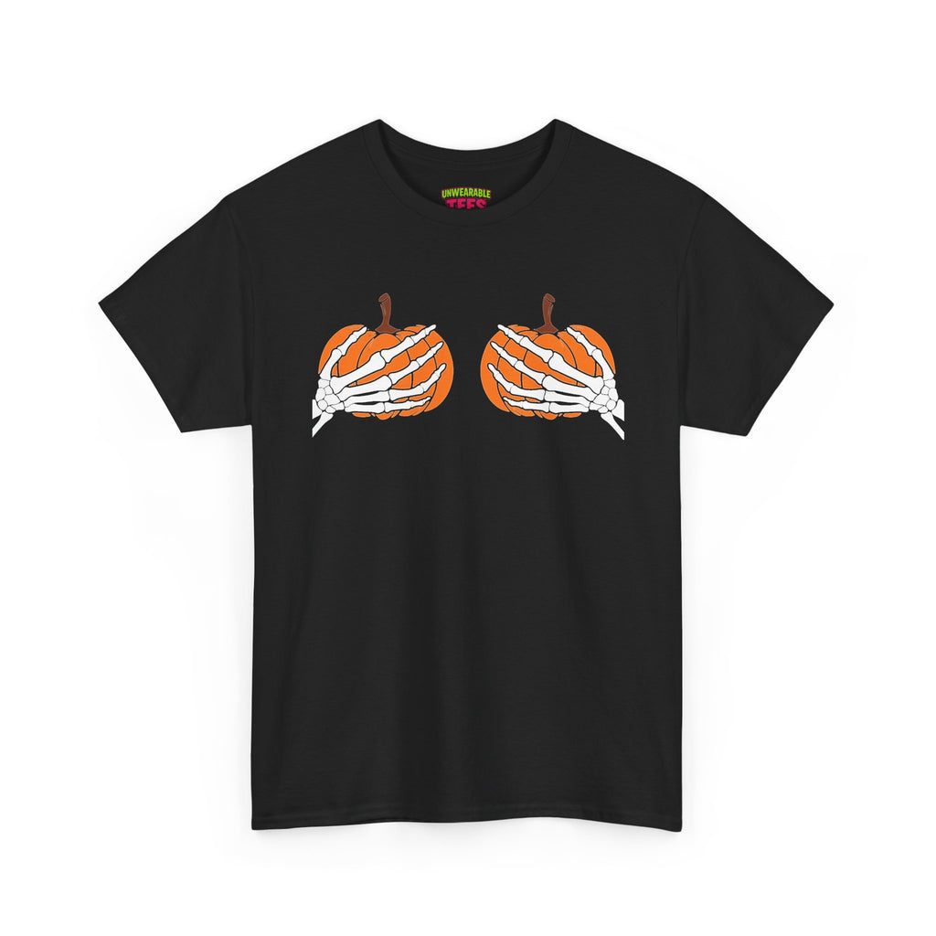 Boobs Pumpkins Inappropriate Halloween T-Shirt
