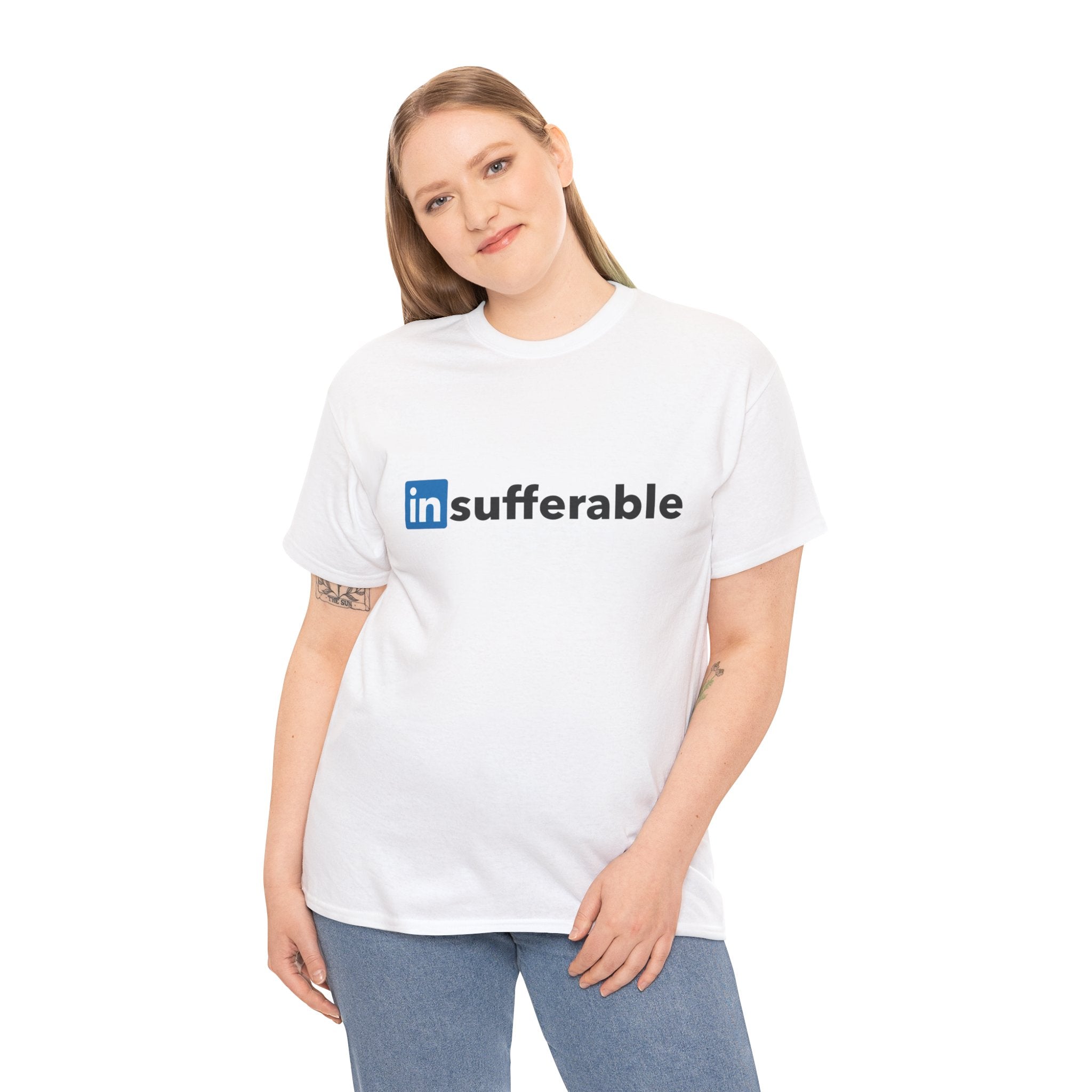 LinkedIn Parody Logo "Insufferable" T-Shirt