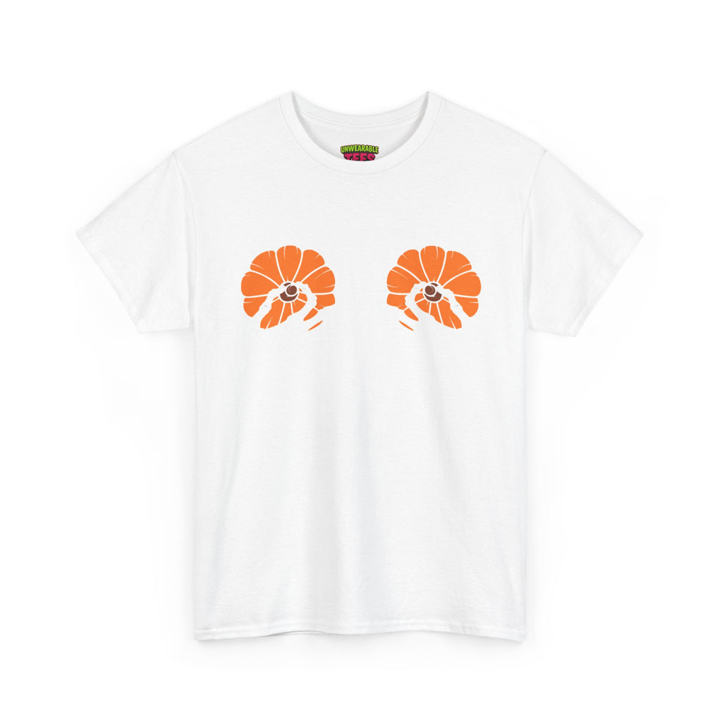 Pumpkin Boobs Inappropriate Halloween T-Shirt