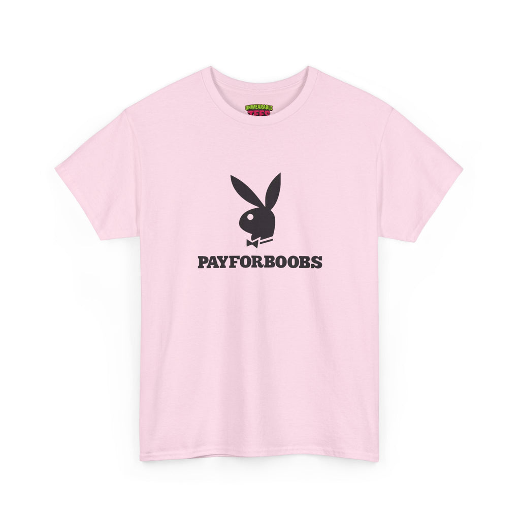 Playboy Parody Logo "Payforboobs" T-Shirt