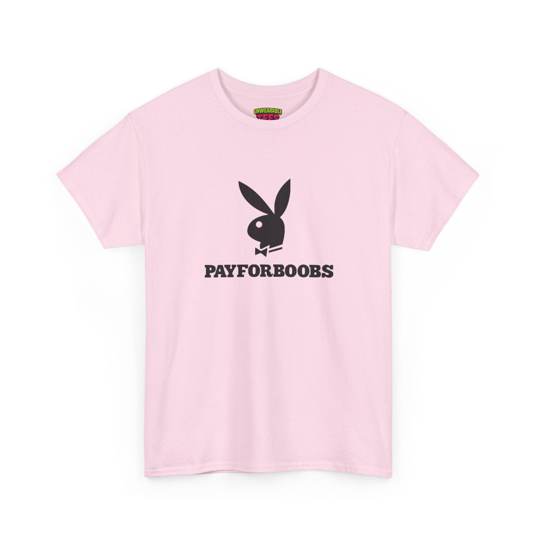 Playboy Parody Logo "Payforboobs" T-Shirt