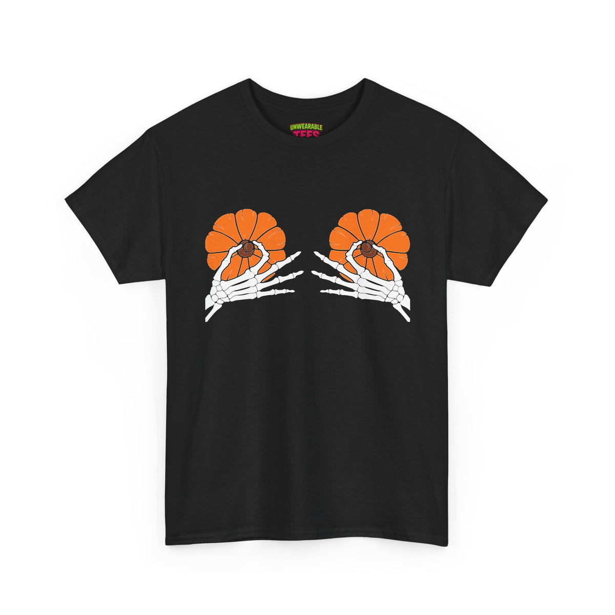 Pumpkin Boobs Inappropriate Halloween T-Shirt
