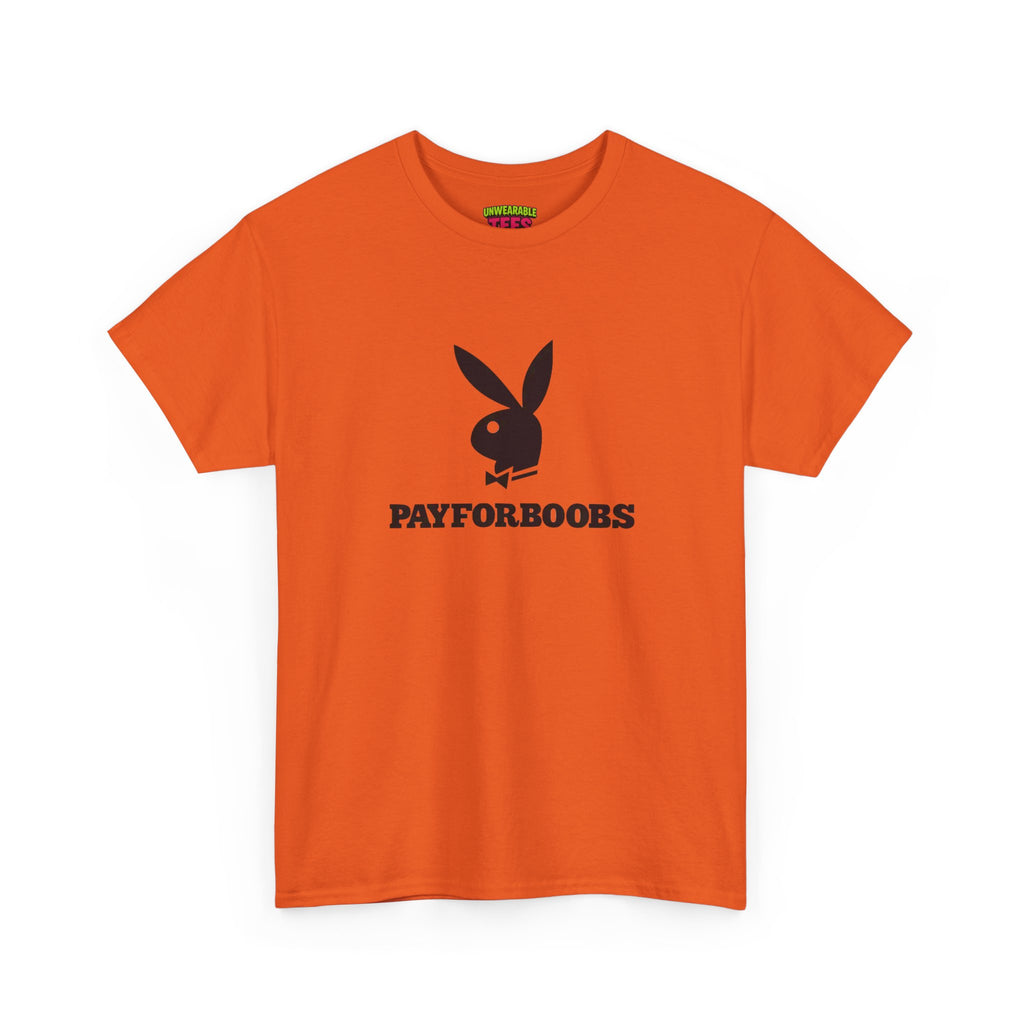 Playboy Parody Logo "Payforboobs" T-Shirt