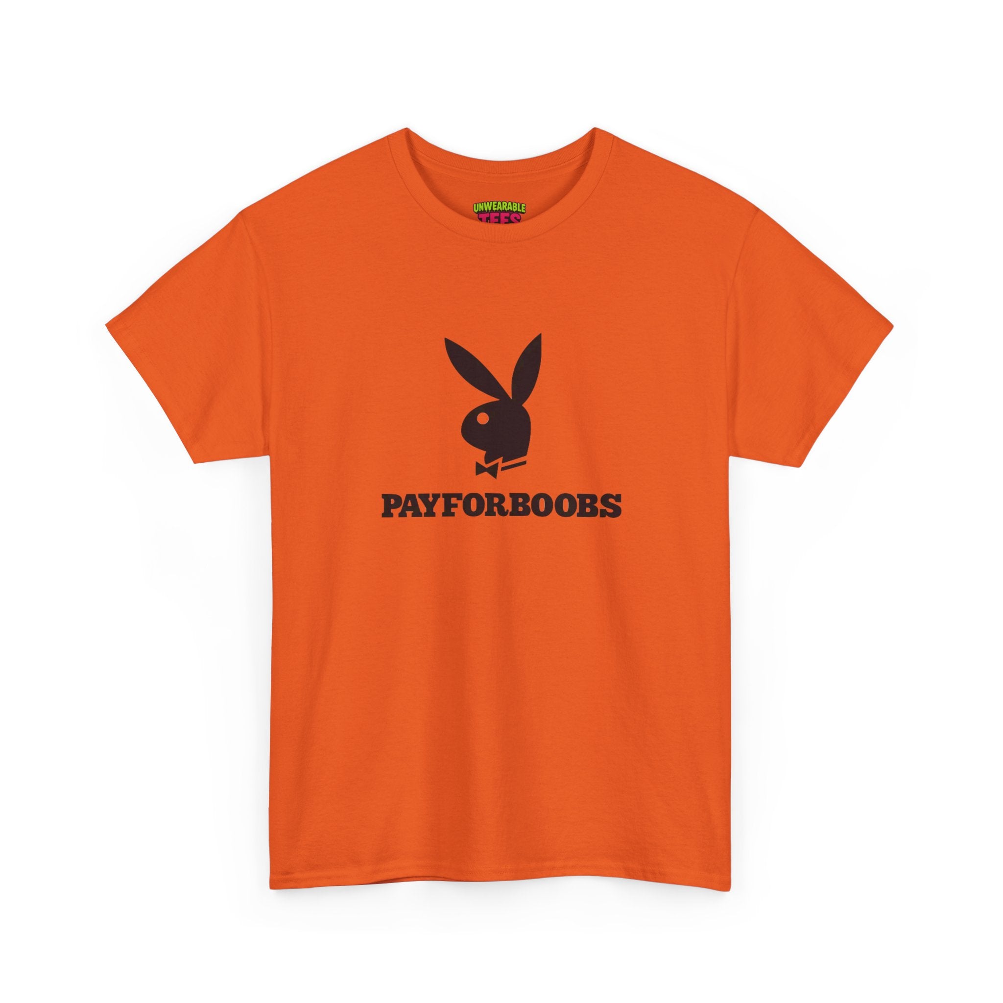 Playboy Parody Logo "Payforboobs" T-Shirt